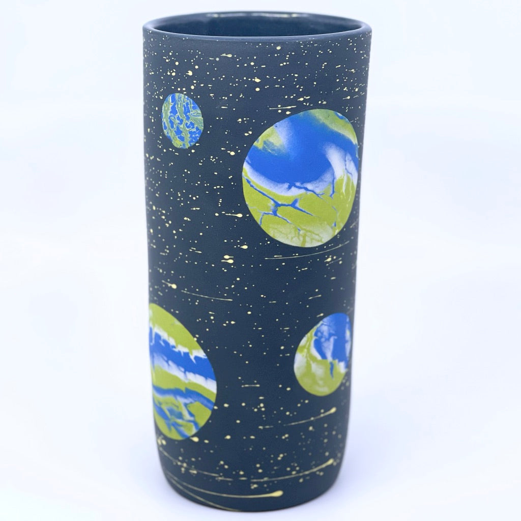 Earth Galaxy Large Column Vase- Earth Day 2022 Exclusive *Preorder* Ship in 4-6 weeks