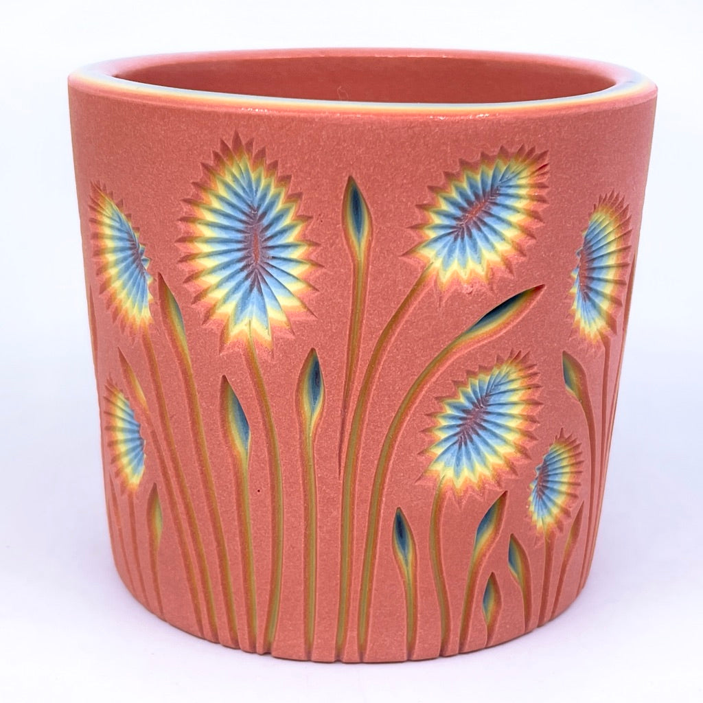 *Preorder Closed* Botanical Carved Rainbow 7 Layer Tumbler (ship in 6-8 weeks)