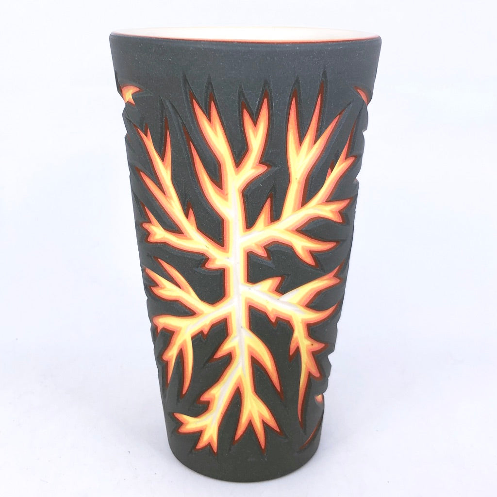 Lava Dendrites 6-Layer Carved Pint