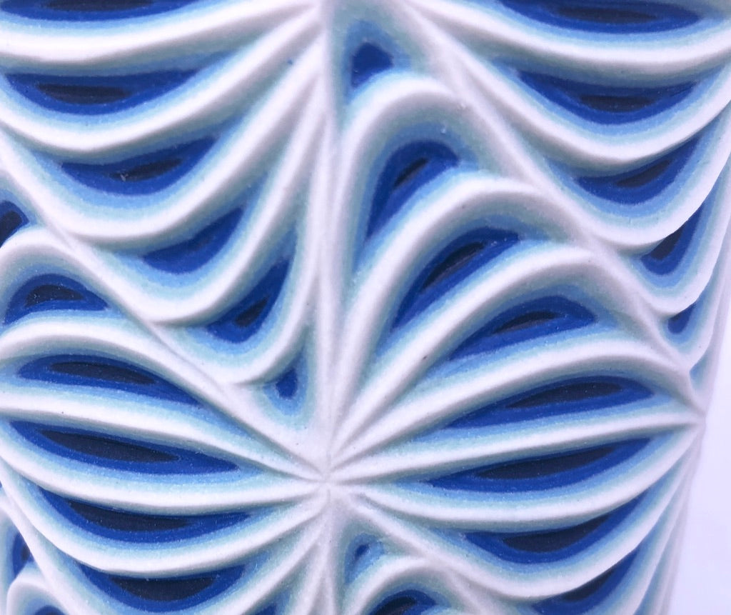 Glacier Sound Wave Pattern 5 Layer Tumbler