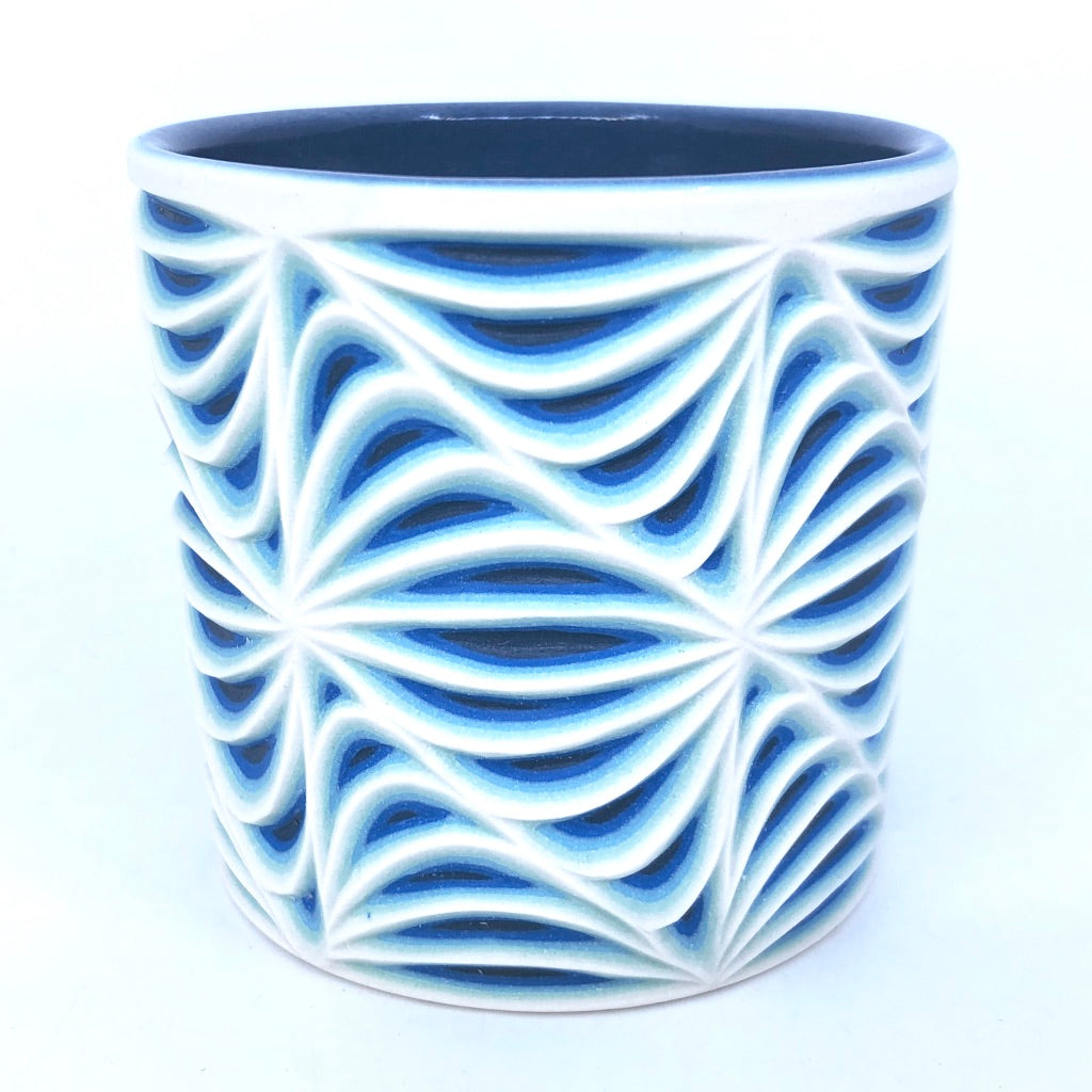 Glacier Sound Wave Pattern 5 Layer Tumbler