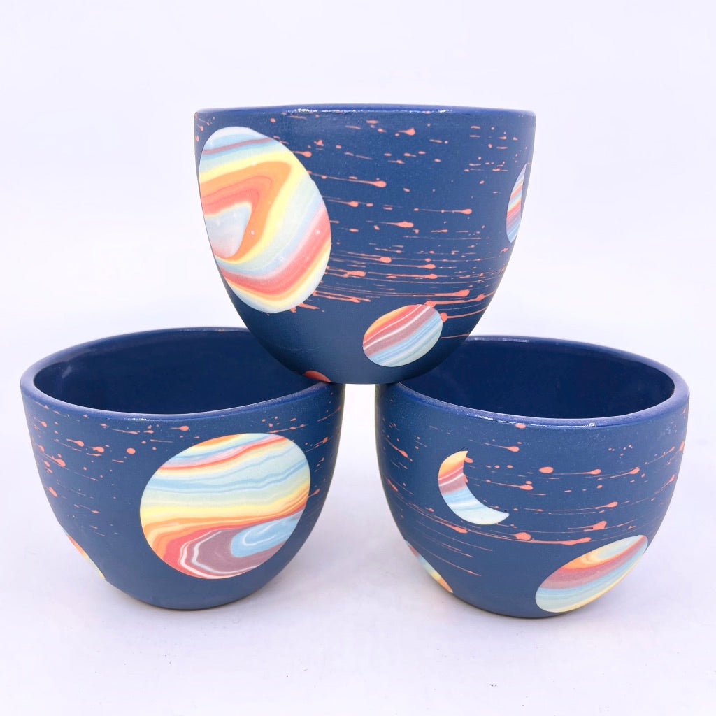 *Preorder* 2021 Cobalt Rainbow Galaxy Teacup **EARTH DAY EXCLUSIVE**