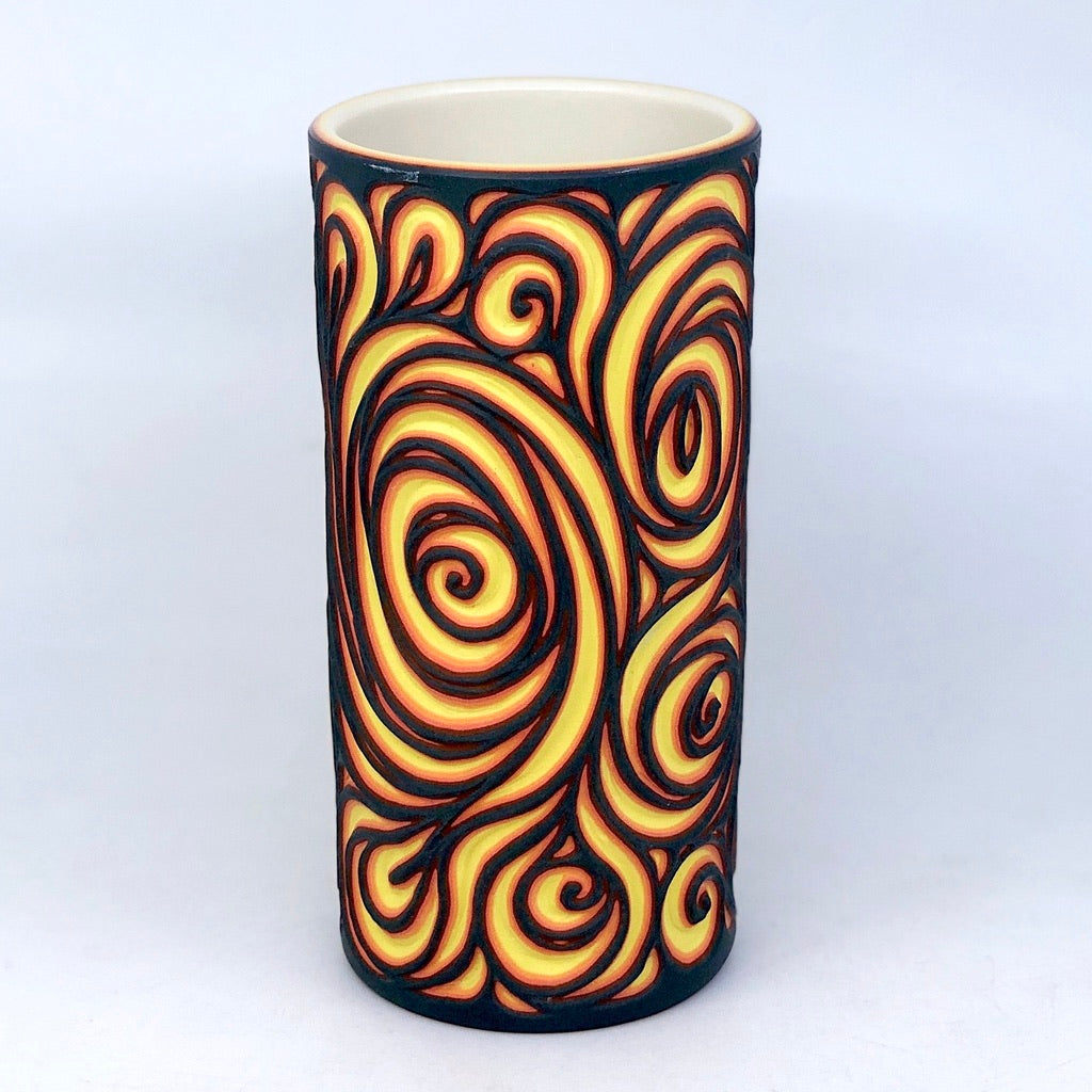 Medium (7.5") Lava Swirl Column Vase