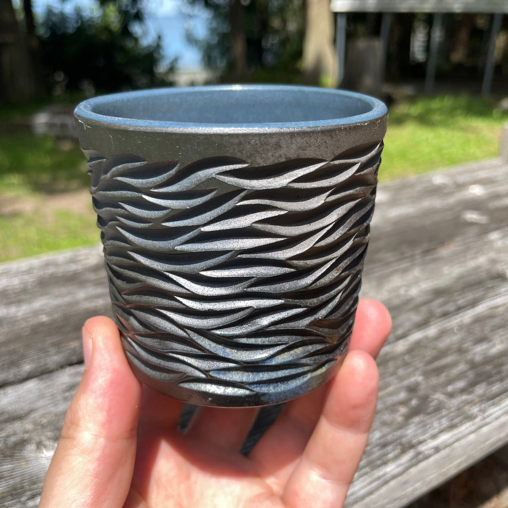 Wood Fired #21 Solid Black Carving Variations