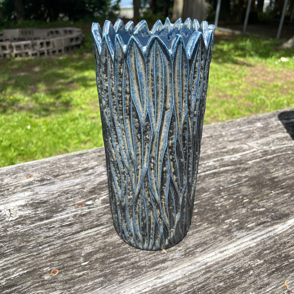 Large Crown Vase Wood Fired