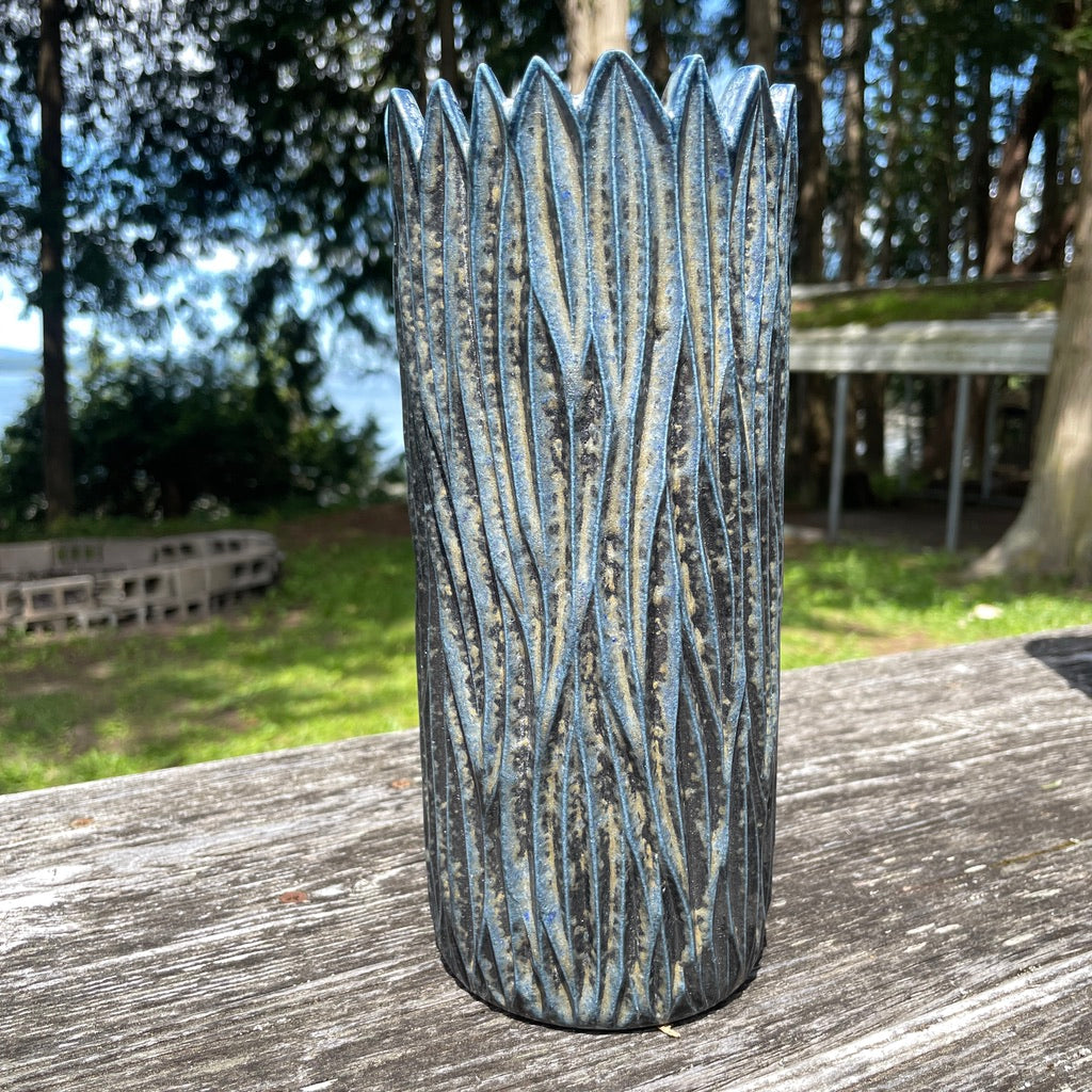 Large Crown Vase Wood Fired