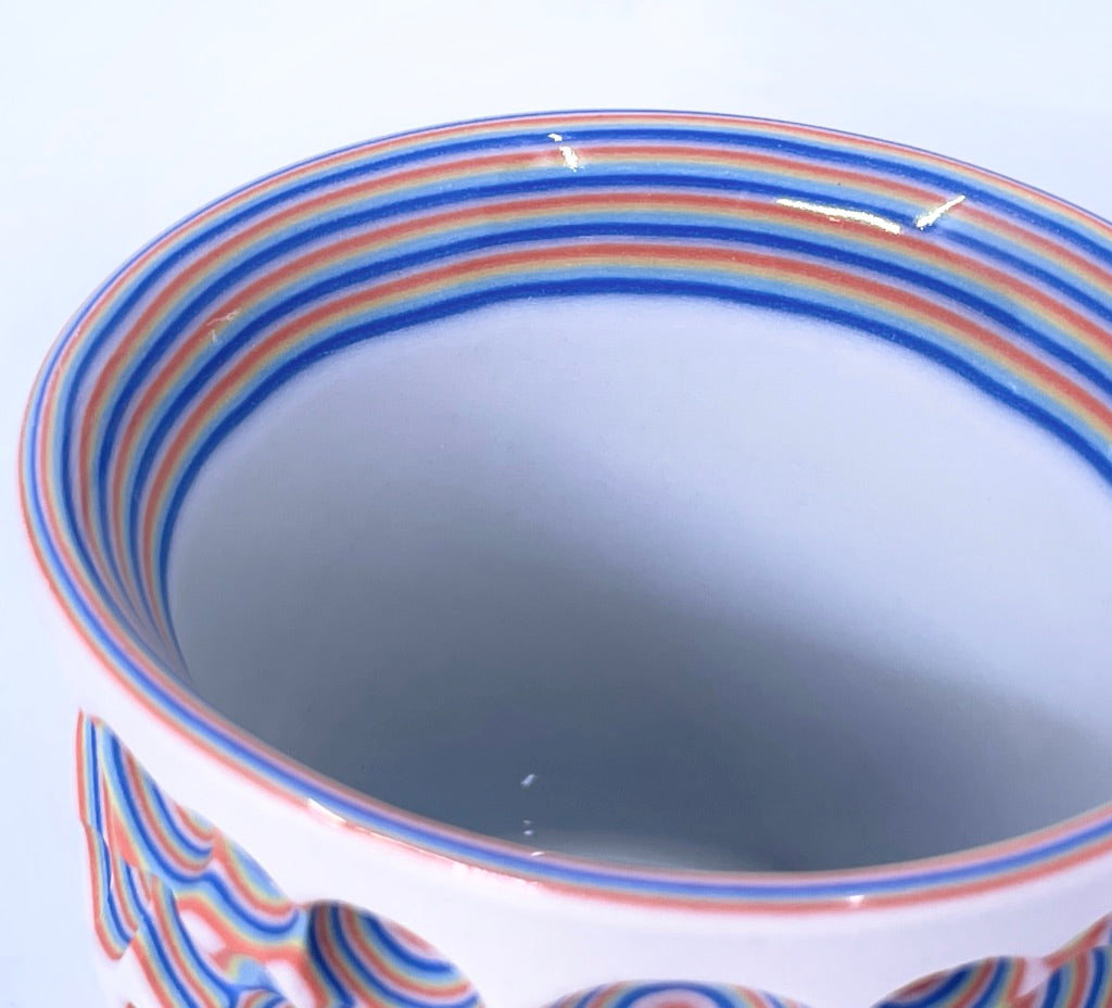 White & Royal "Rainbow" 26-Layer Buzzed - Functional Fine Art Tumbler (2022)