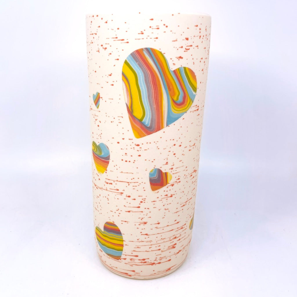 *Now limited preorder* Cosmic Love White Background Column Vase