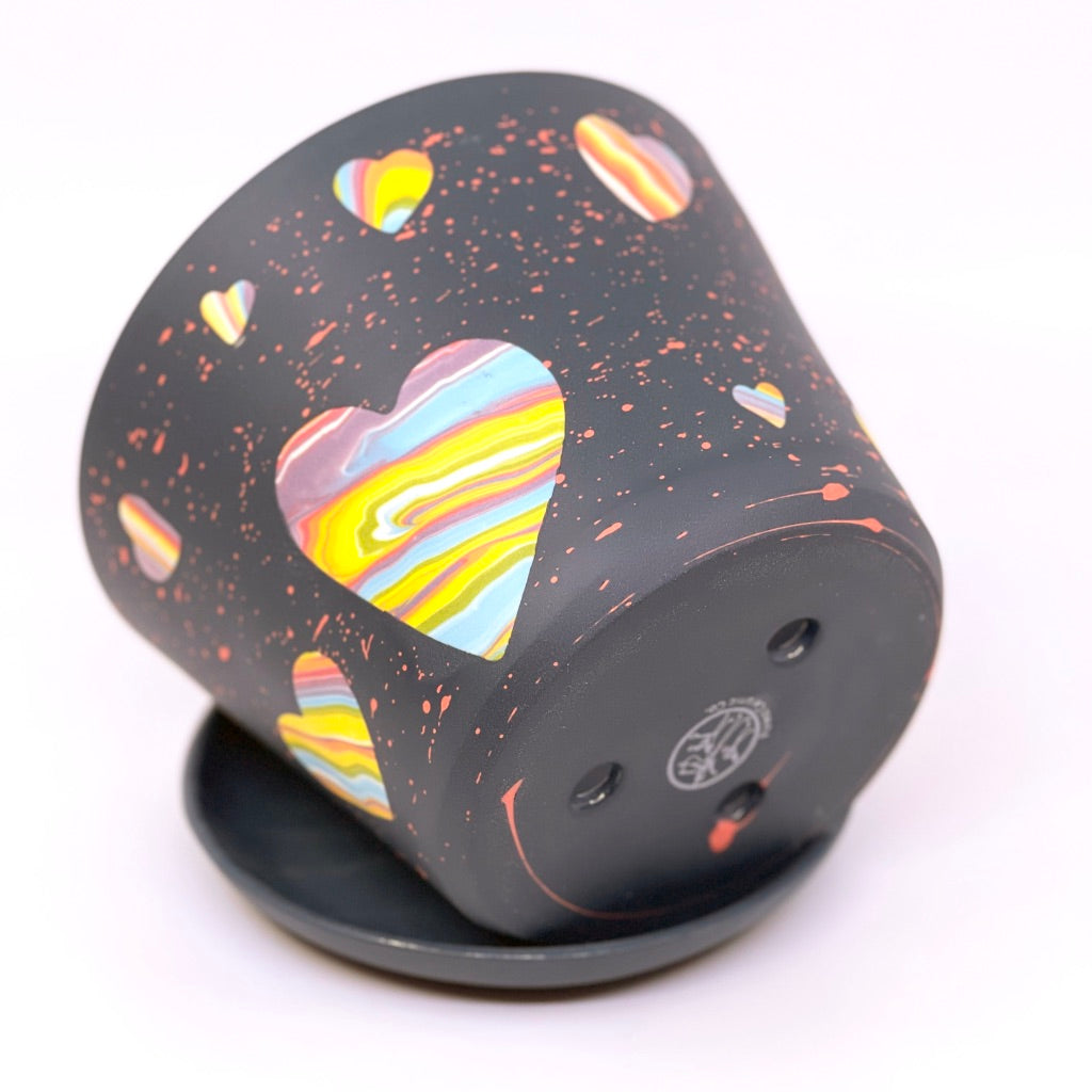 Preorder of Cosmic Love Large Planter w/ Dish- (Limited Availability, ship by mid March)