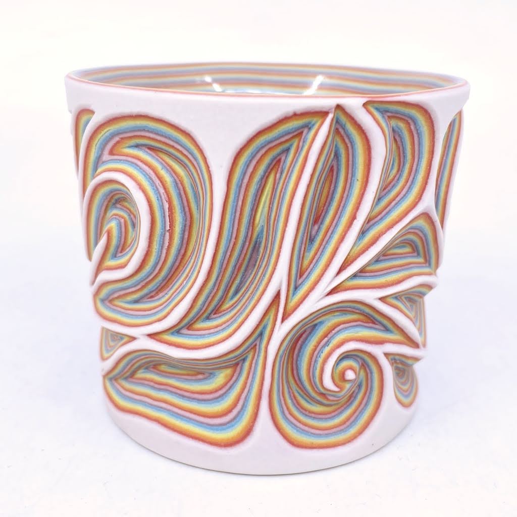 Rainbow Swirl 29-Layer Carved Tumbler