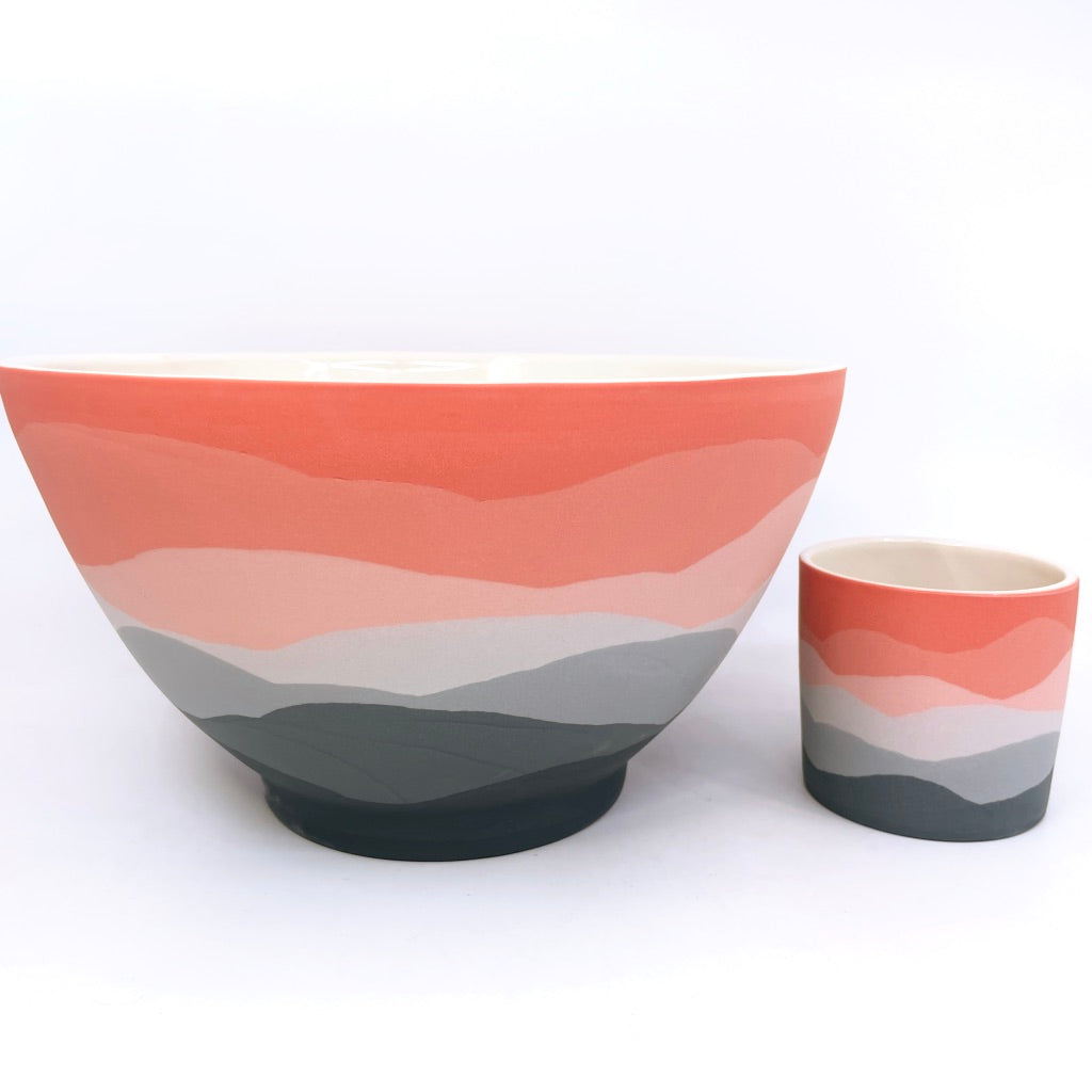 Misty Sunset Horizon Large Serving Bowl