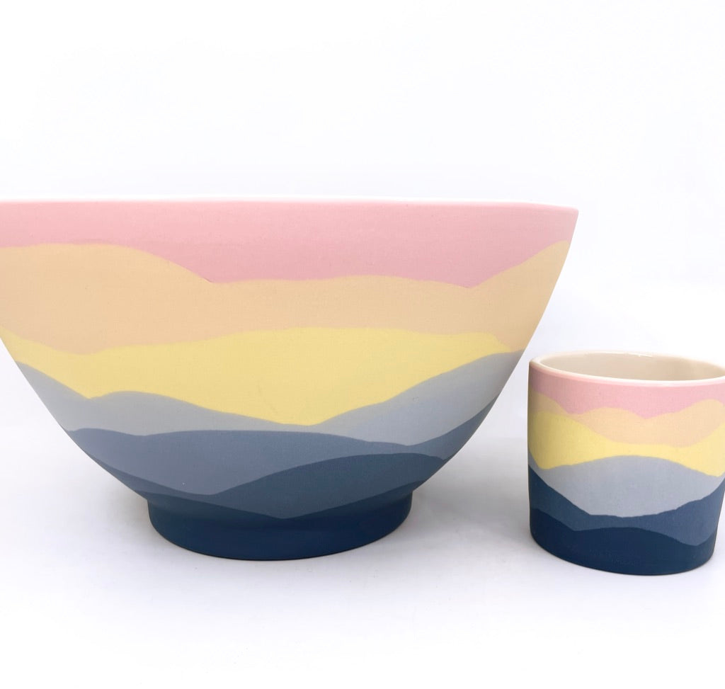 OG Sunset Horizon Large Serving Bowl