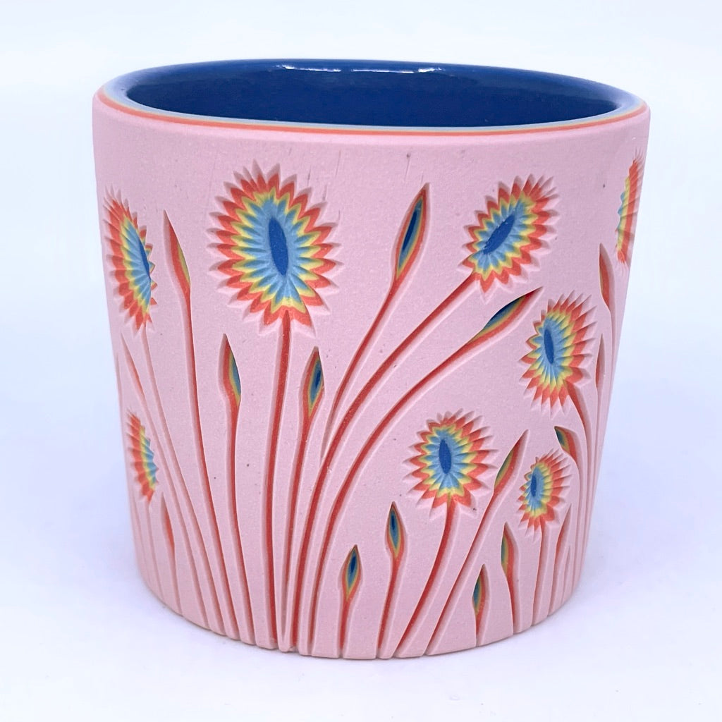 Royal Cotton Candy Botanical Tumbler **Preorder** 5-Layer (ship in 4-6 weeks)