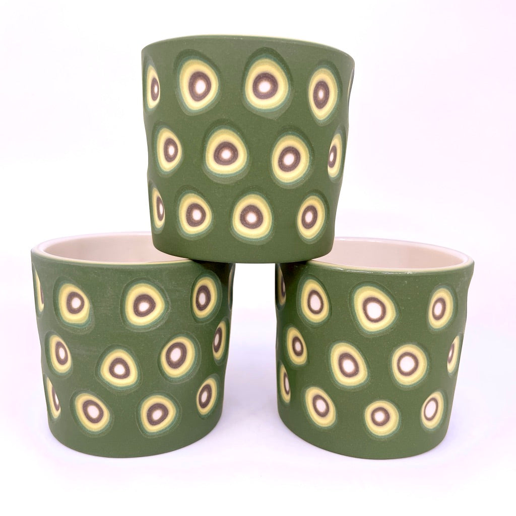 Avocado Layers!   Carved 5 Layer tumbler