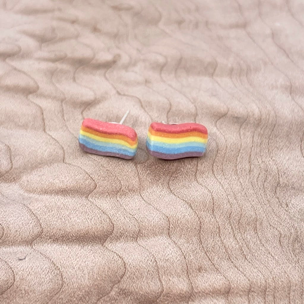 Pride Flag Stud Earrings
