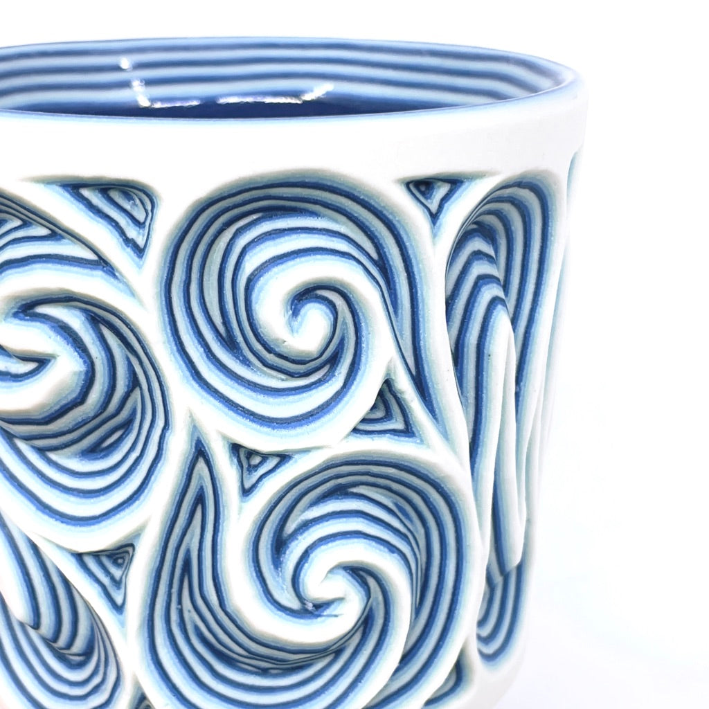 Glacier Swirl 25-Layer Tumbler (tapered interior lip)