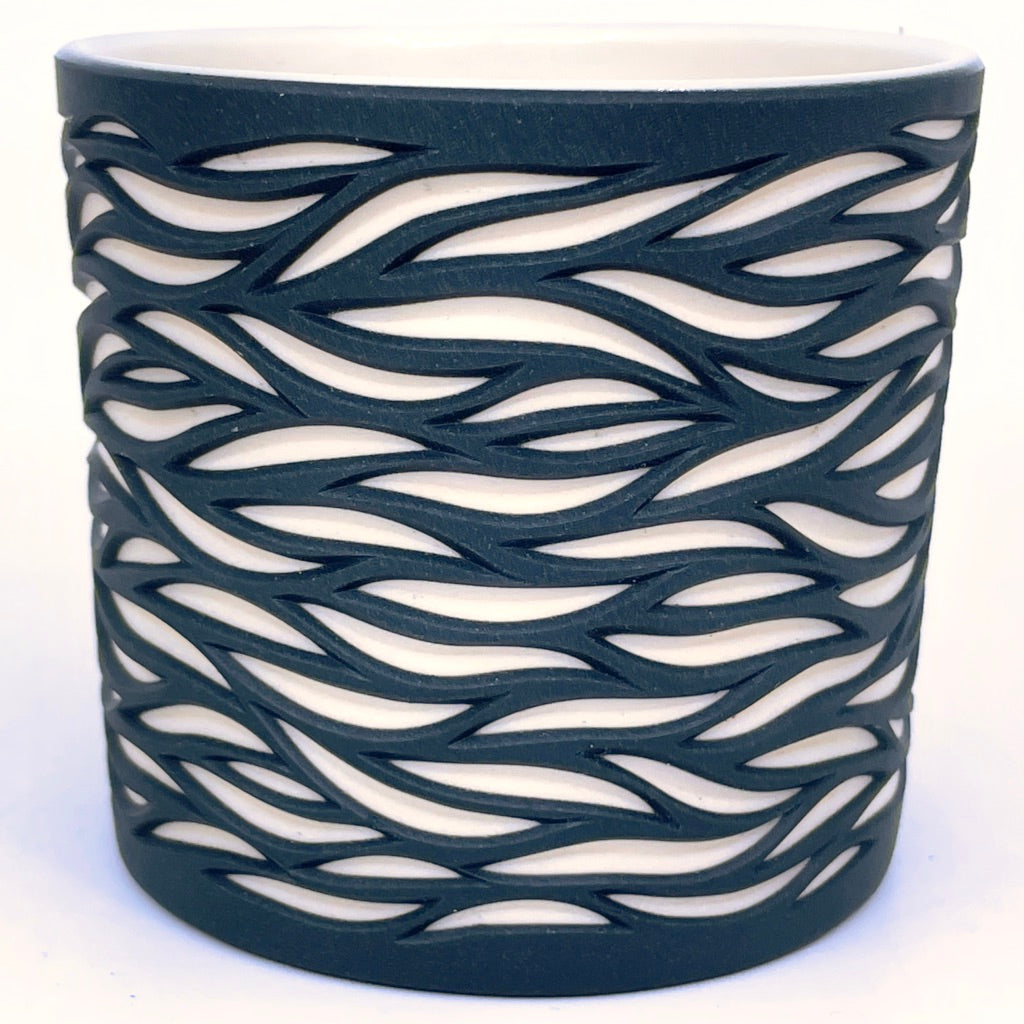 Flow 2-Layer Carved Luminary (black exterior) *Made to Order, ship in 4-6 weeks*