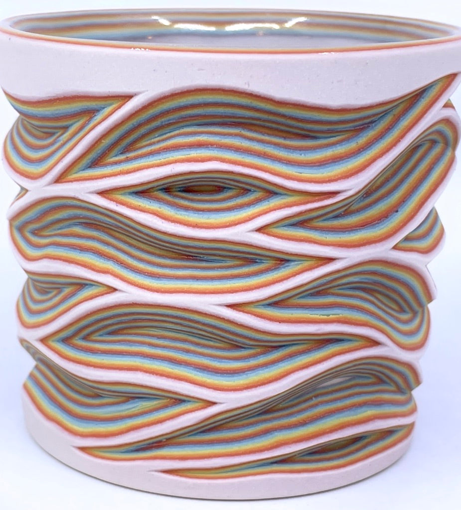 Rainbow Flow 26-Layer Carved Tumbler