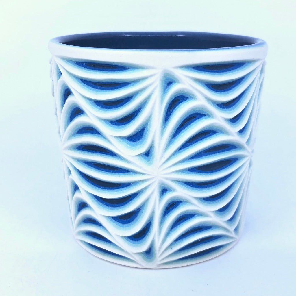 Glacier Sound Wave Pattern 5 Layer Tumbler