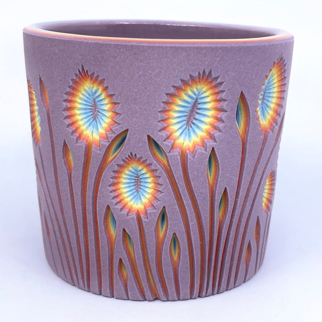 *Preorder Closed* Botanical Carved Rainbow 7 Layer Tumbler (ship in 6-8 weeks)