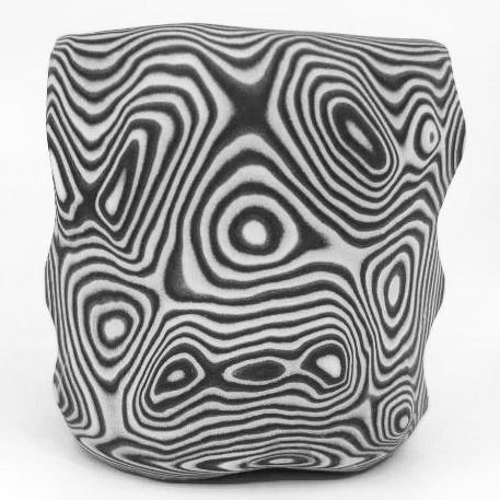 Black & White 27-Layer Topography Functional Fine Art Tumbler (2022)