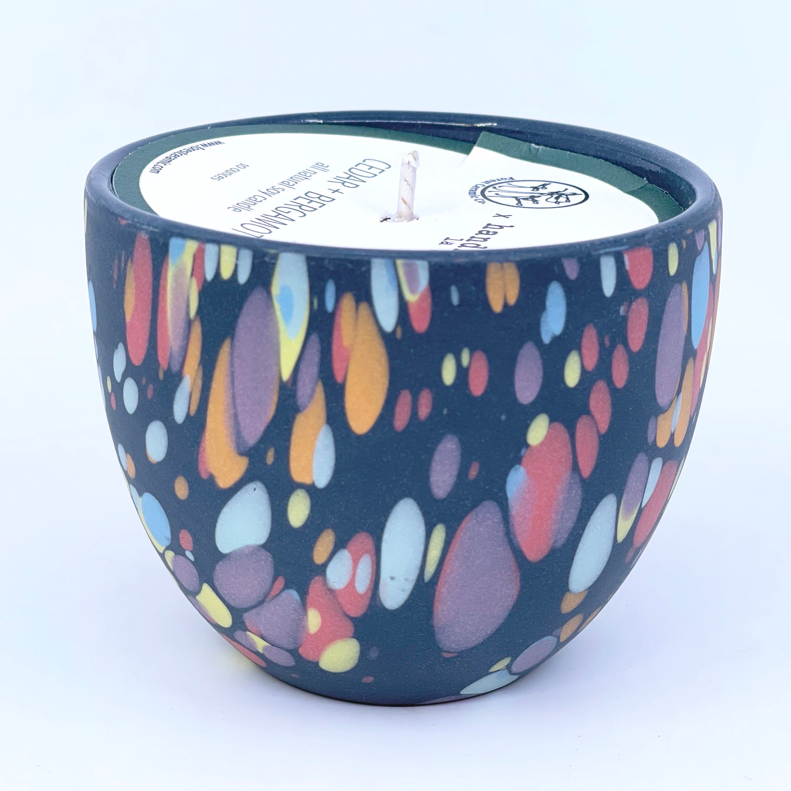 Dappled moon teacup Collaboration Candle