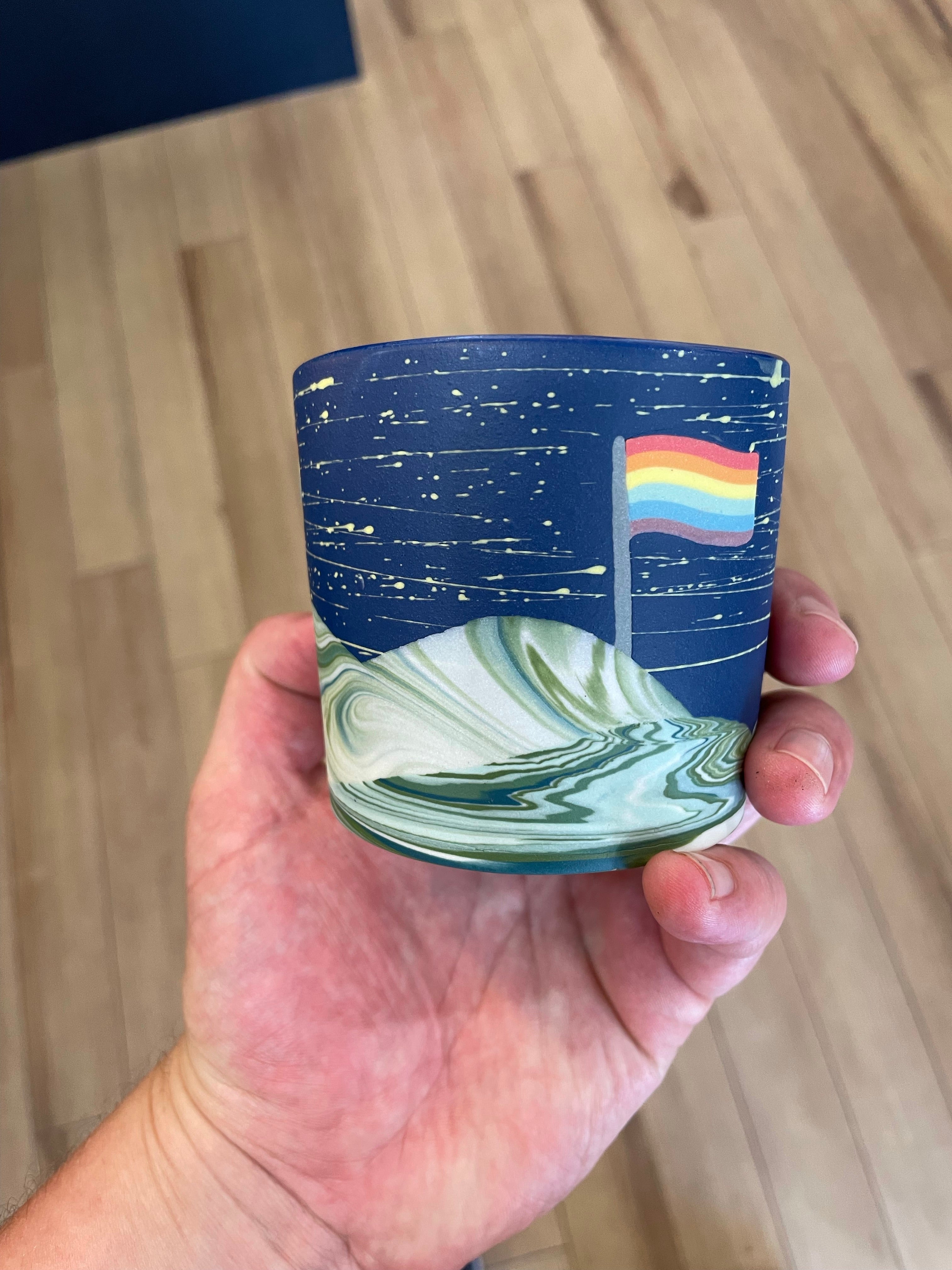 Pride flag landscape tumbler