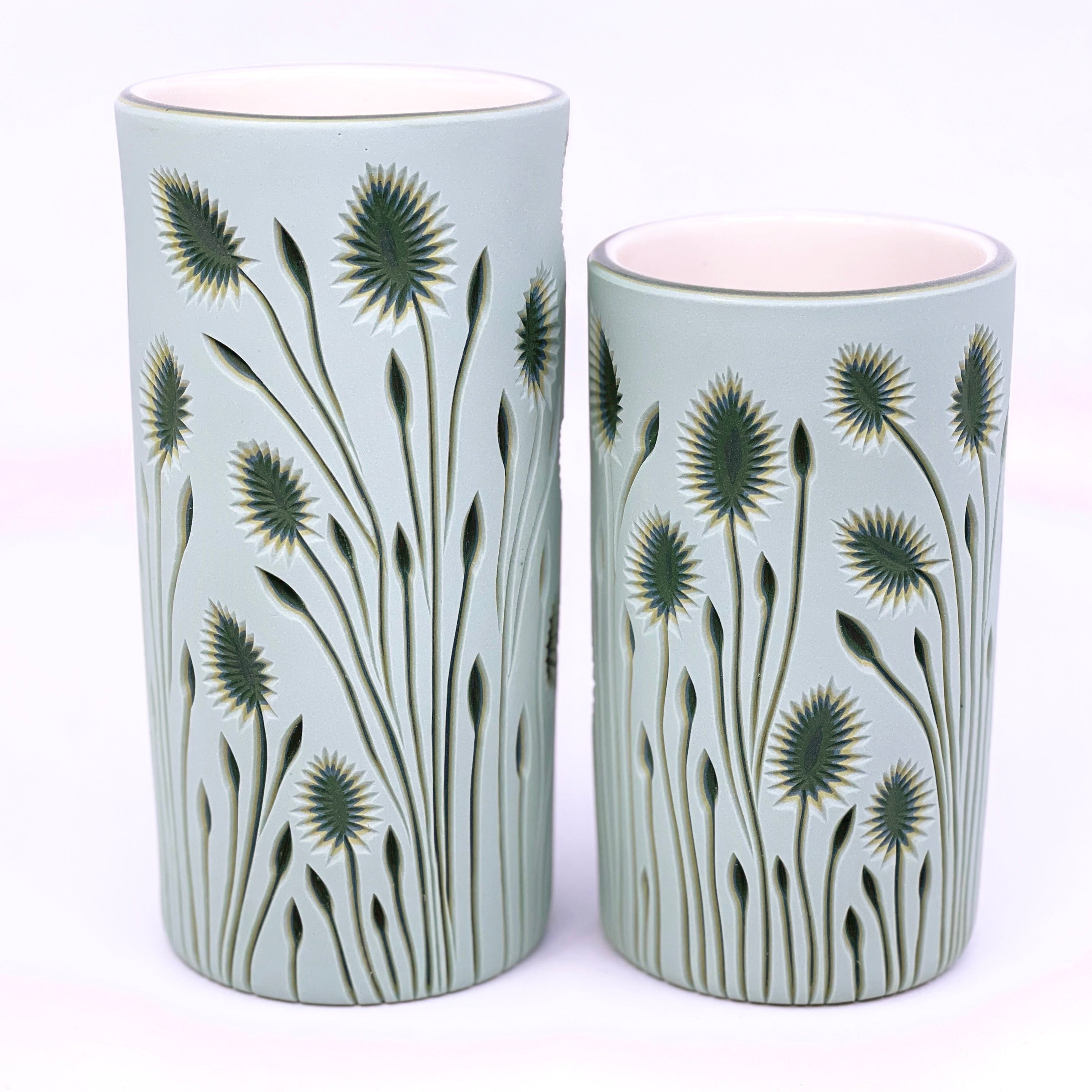 Light green Column Vase - 3 Sizes
