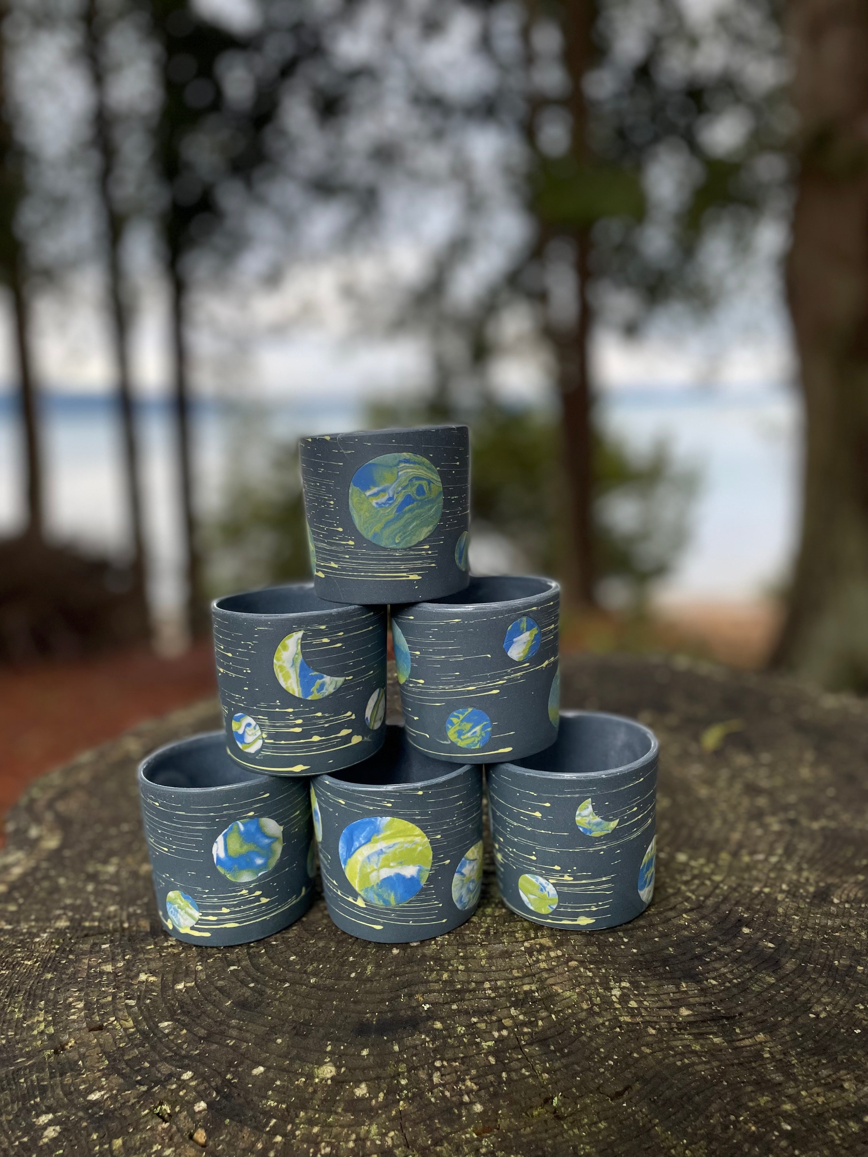 Blue/green Galaxy tumblers - limited!