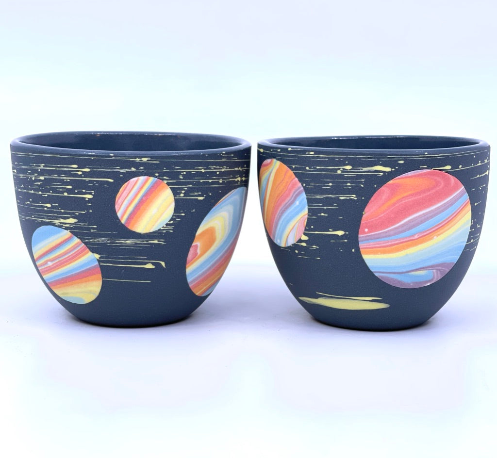 Black Rainbow Galaxy Teacup- Earth Day 2022 Exclusive *Preorder* Ship in 4-6 weeks