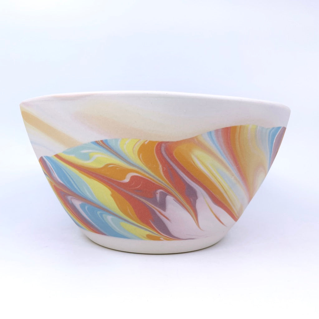 White Feathered Hills Small Serving "Dinner" Bowl (Now Preorder, ship in 4-6 weeks)