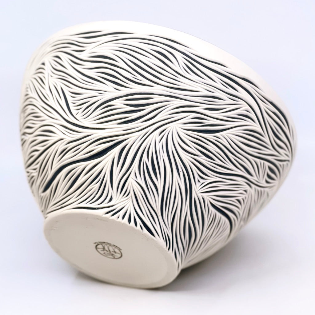 Intricate Large Serving Bowl 2 Layer