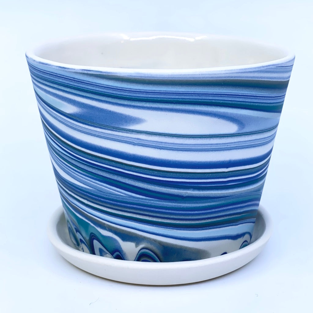 Ocean Strata Small Planter Preorder ship in 4-6 weeks