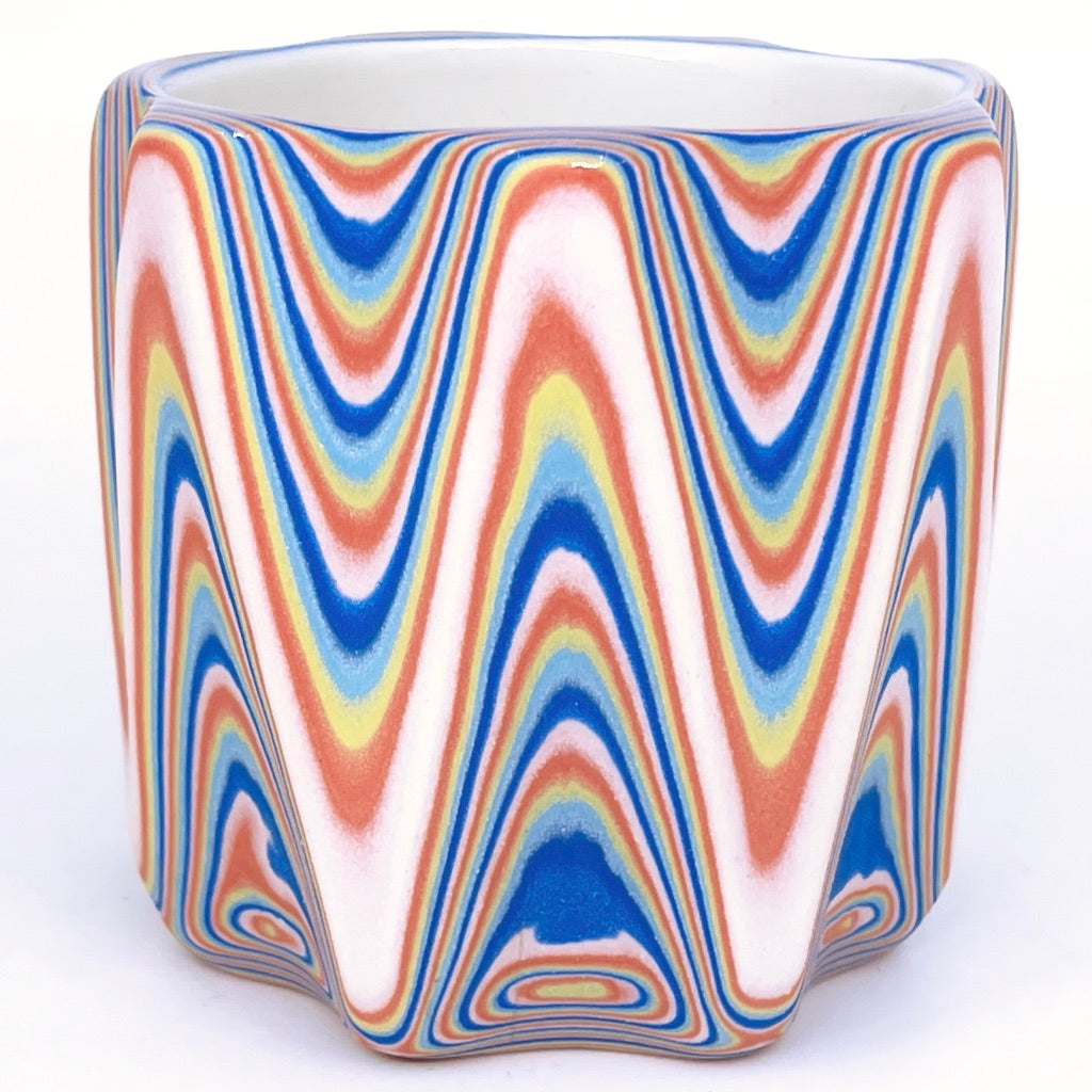 White Royal "Rainbow" 26-Layer Faceted Functional Fine Art Tumbler (2022)