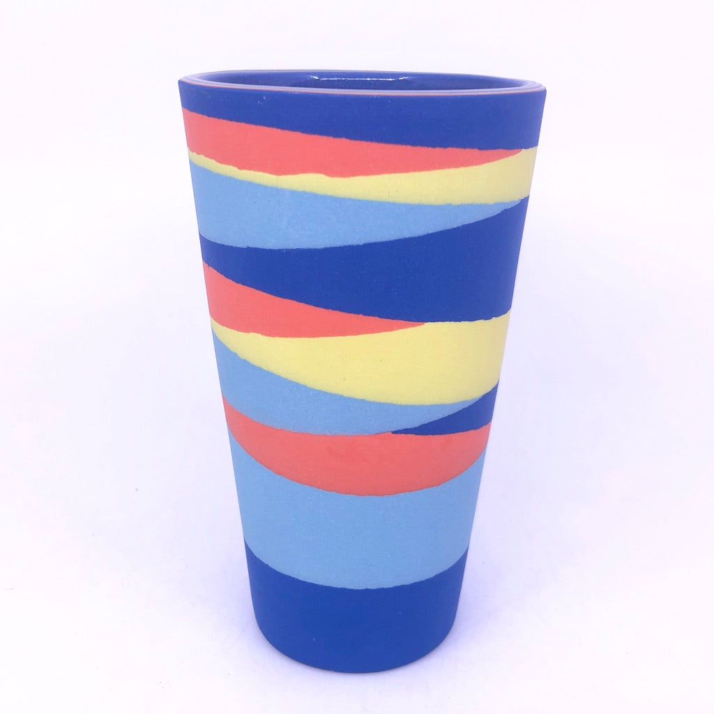 Royal Blue 12-Dip Stripes Layered Pint
