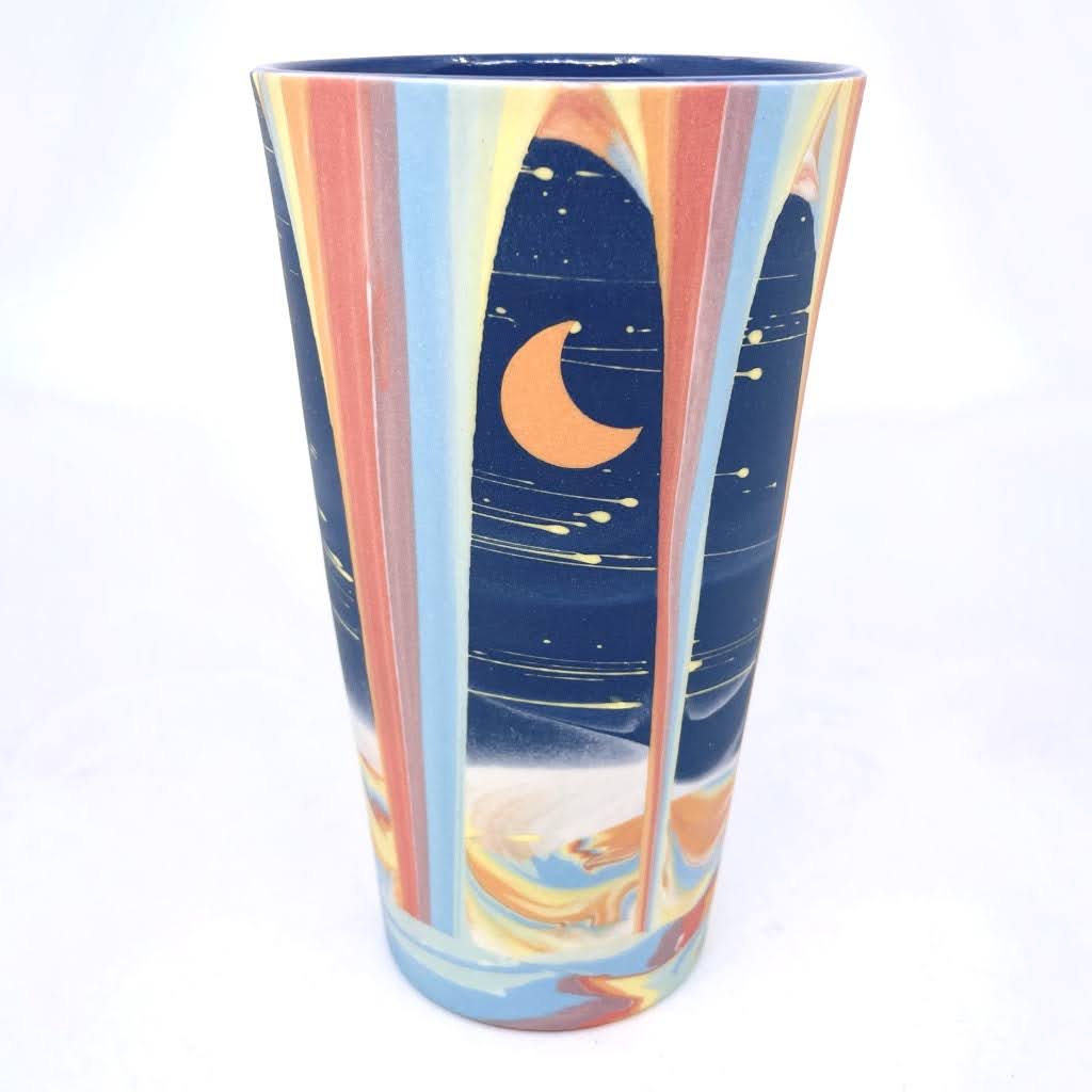 *Preorder* Rainbow Falls Pint with Gold Rim (Ship by end of September)