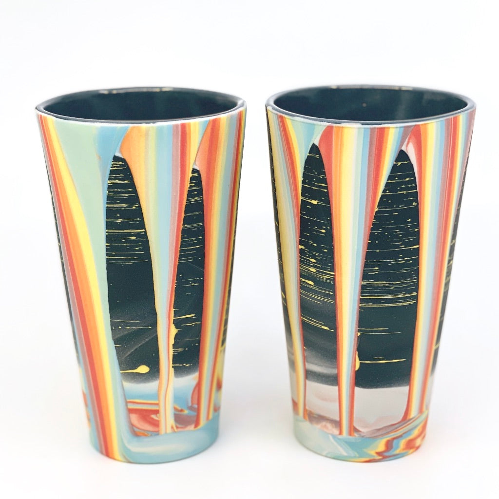 **Preorder** Rainbow Falls Pint (w/ Gold Rim option) Estimated Shipping late July-August