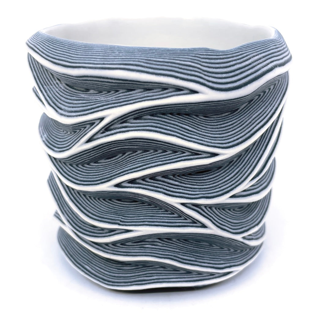 B&W Flow 25-Layer Tumbler (Carved lip and base)