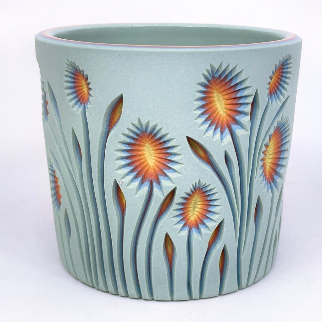 *Preorder Closed* Botanical Carved Rainbow 7 Layer Tumbler (ship in 6-8 weeks)