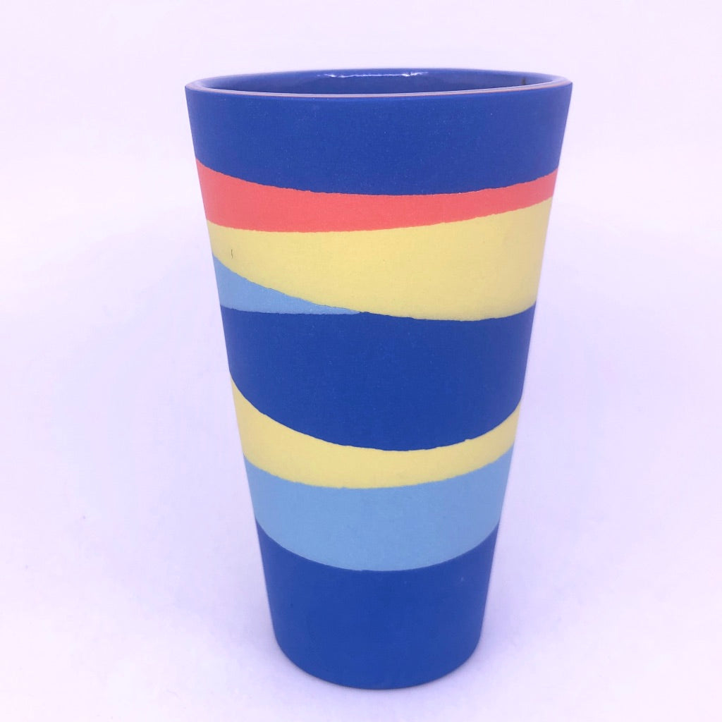 Royal Blue 9-Dip Stripes Layered Pint