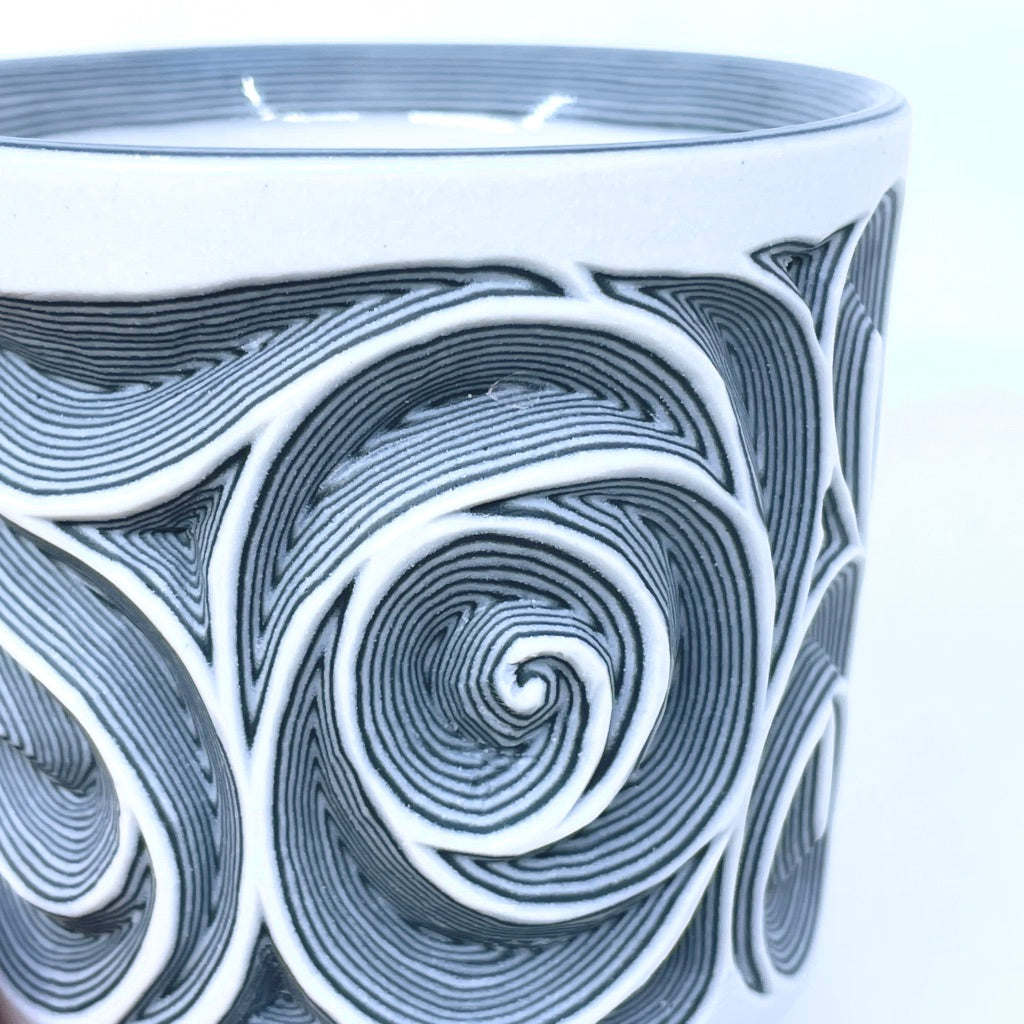 B&W Swirl 25-Layer Tumbler (tapered interior lip)