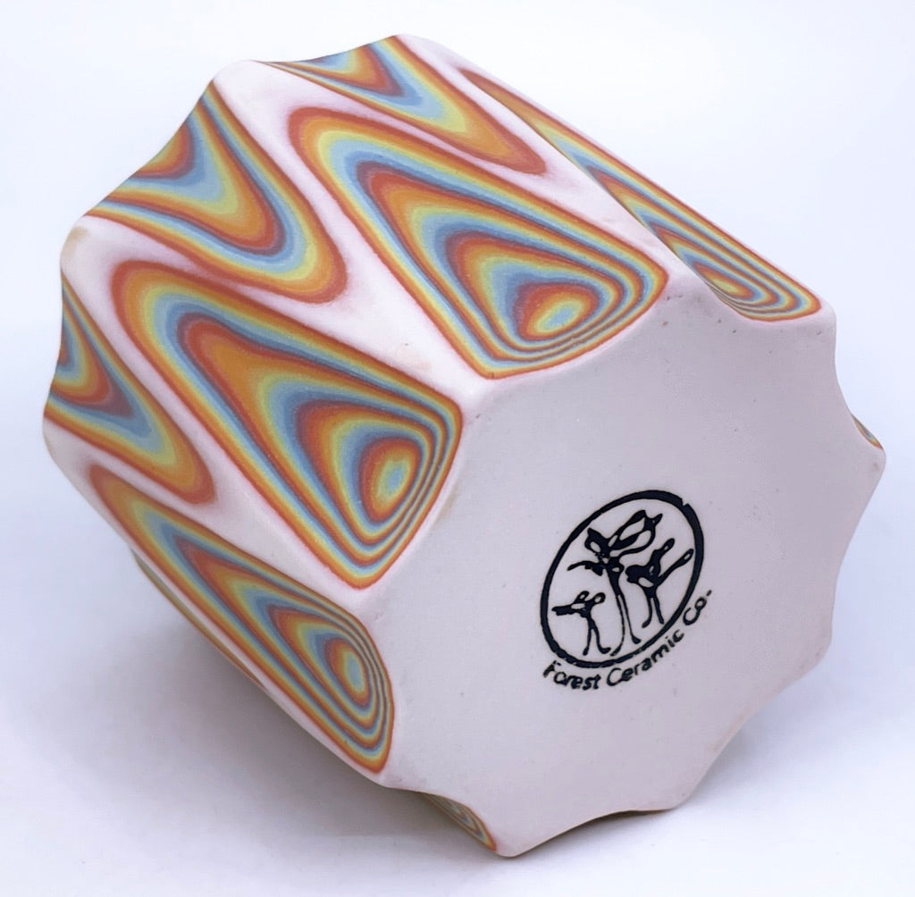 White Rainbow 26 Layer Faceted Functional Fine Art Tumbler (2022)