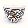 Intricate White Rainbow Hybrid Carved 19 Layer Teacup